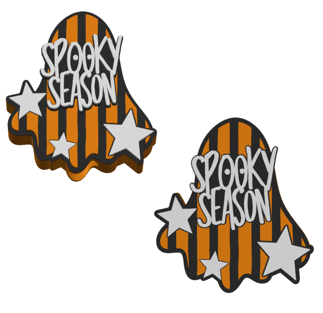 Spooky Season Ghost Straw Topper