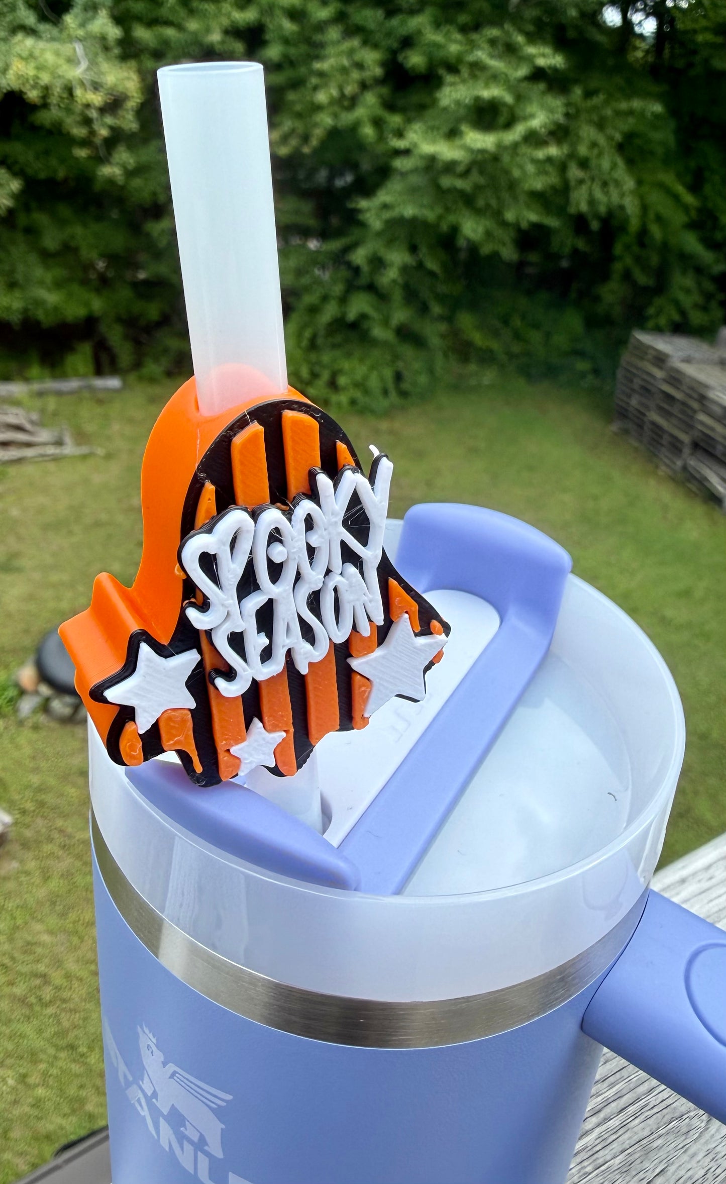 Spooky Season Ghost Straw Topper