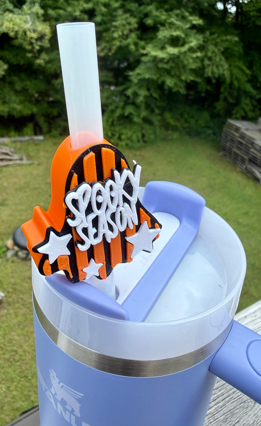 Spooky Season Ghost Straw Topper