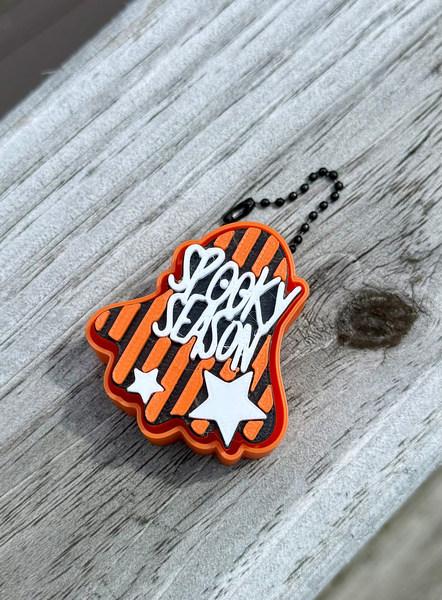 Spooky Season Ghost Fidget Clicker Keychain